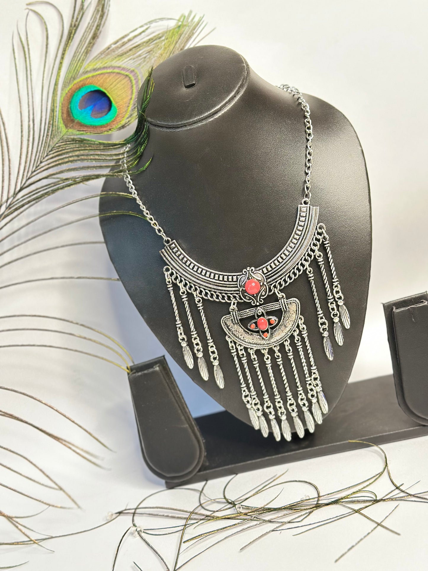 Oxidised Silver Statement Necklace