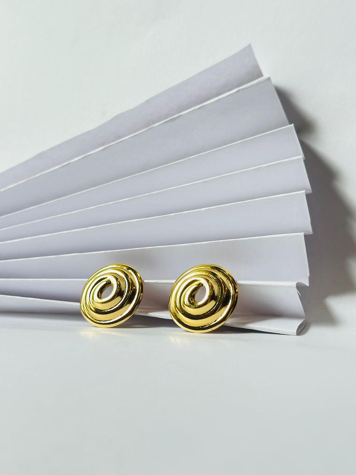 Golden Petal Shell Earrings