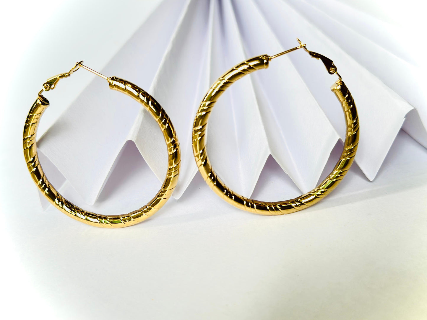 Regal Aureate Hoop Earrings