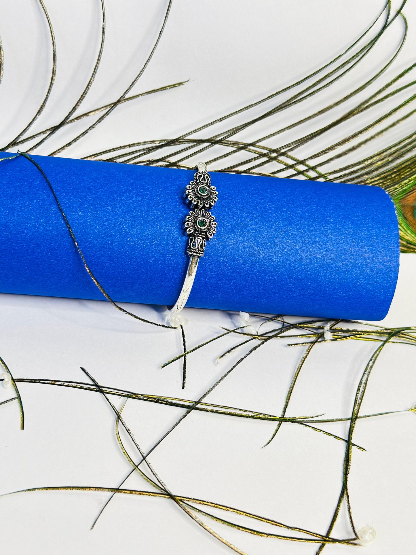 Oxidised Floral Bracelet