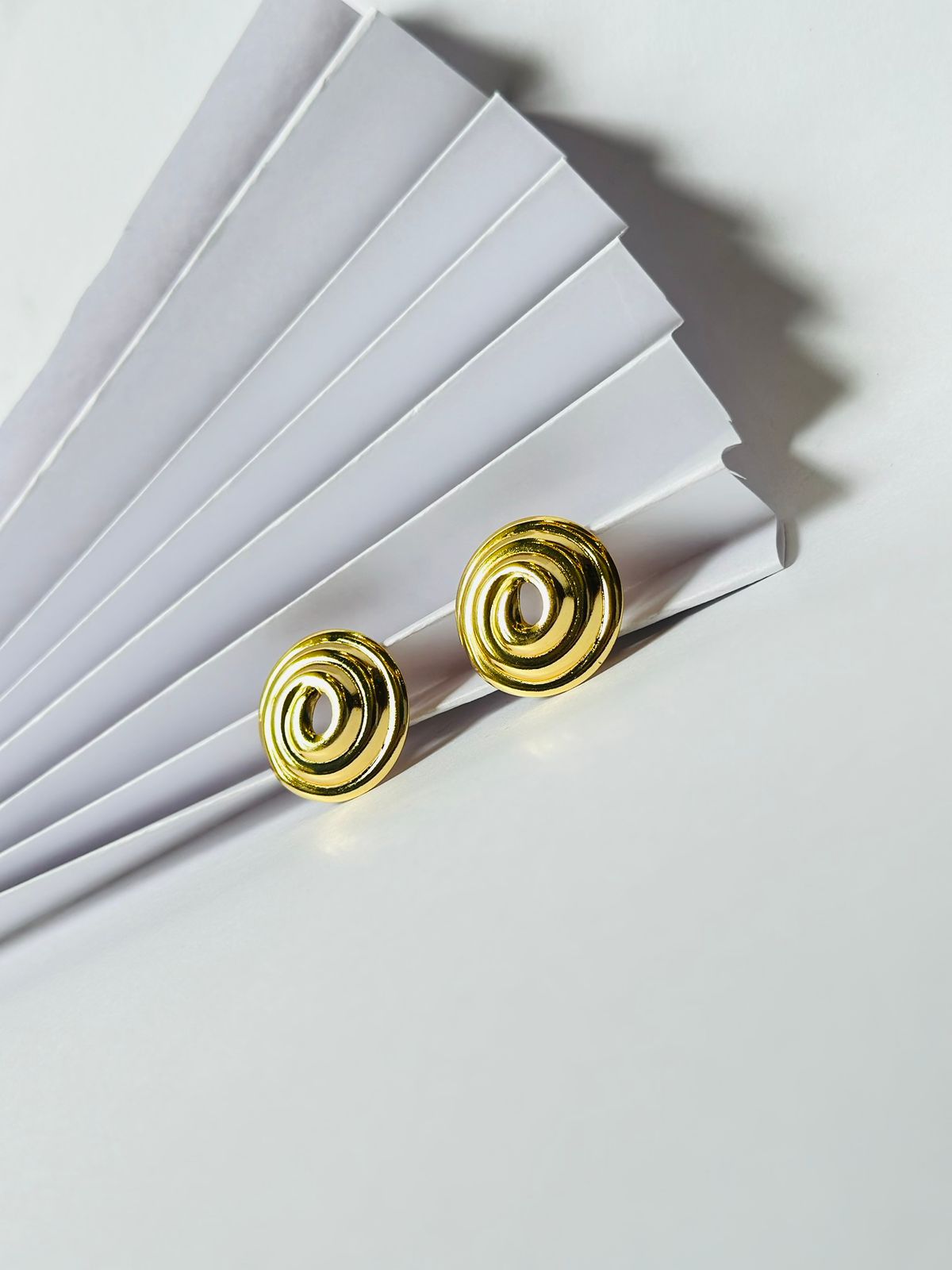 Golden Petal Shell Earrings