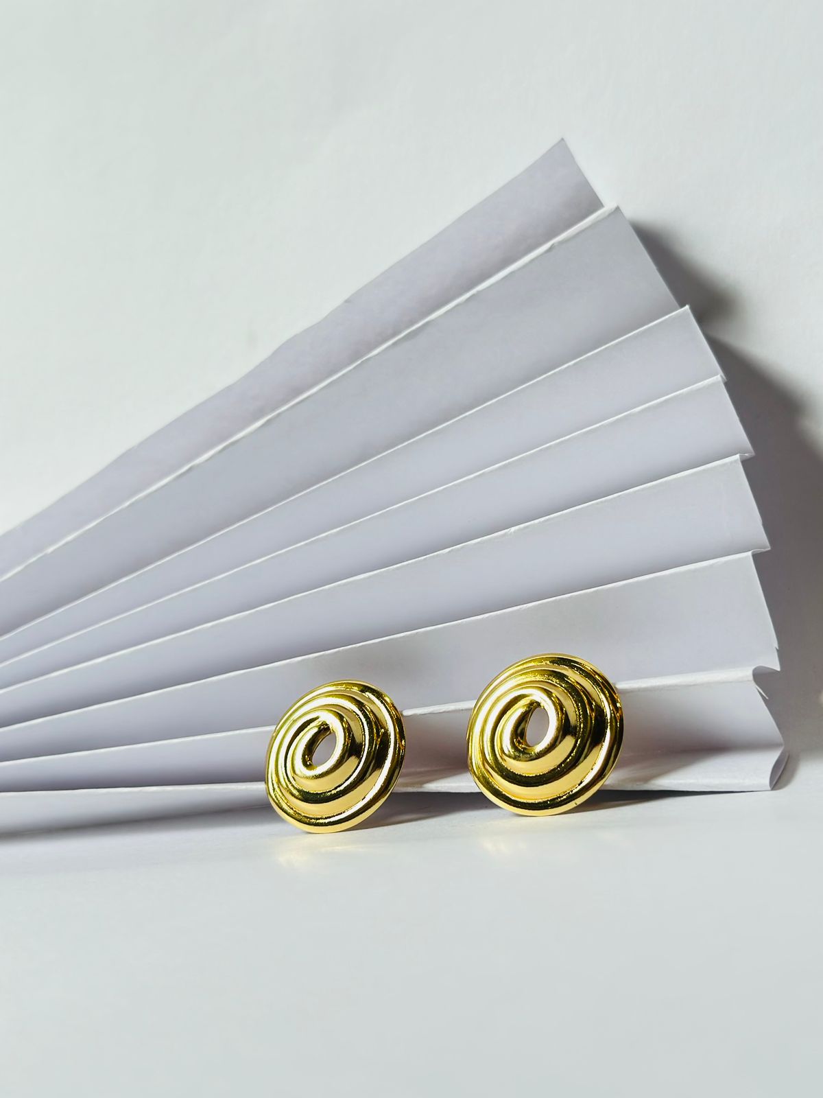 Golden Petal Shell Earrings