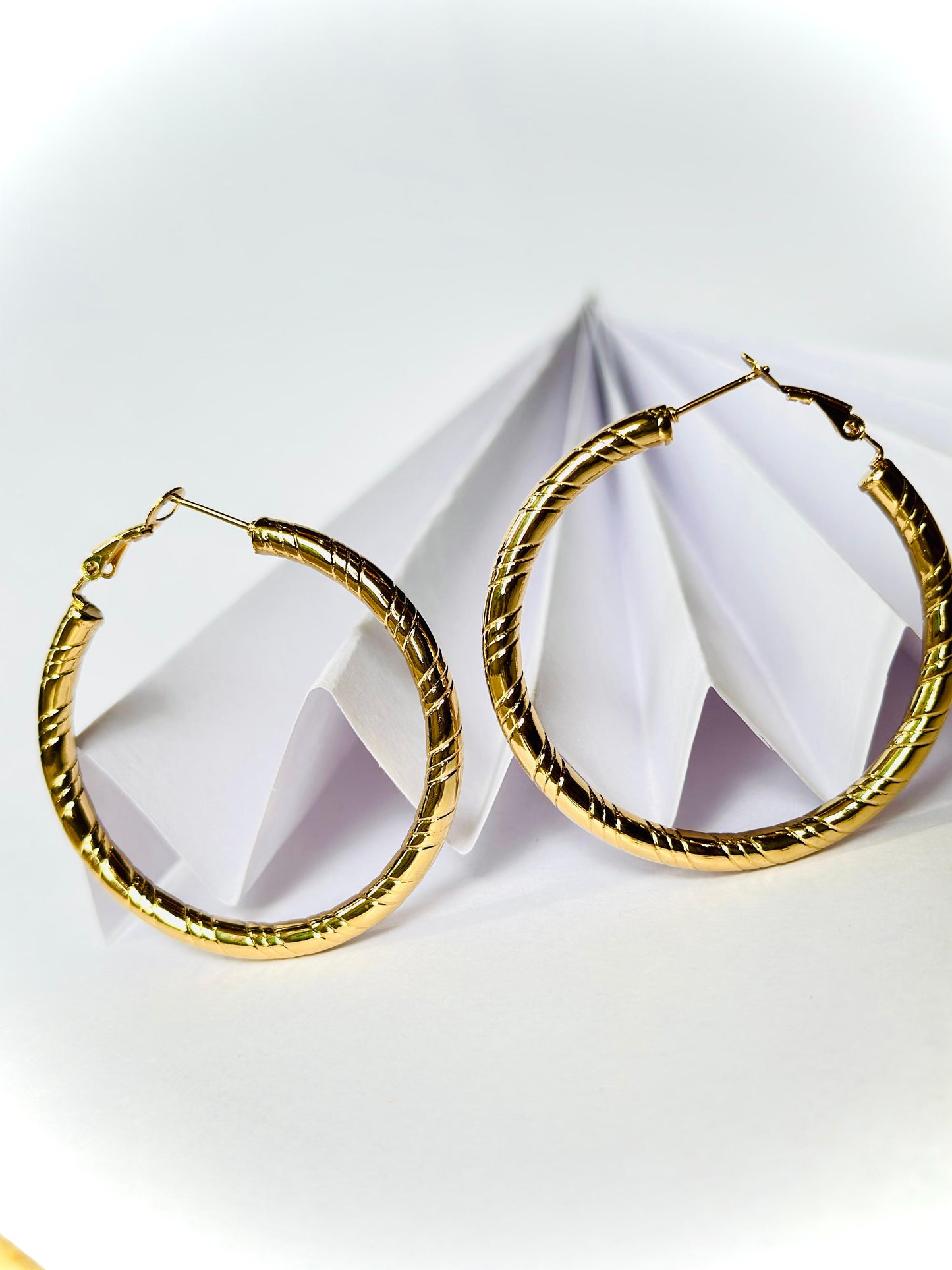 Regal Aureate Hoop Earrings