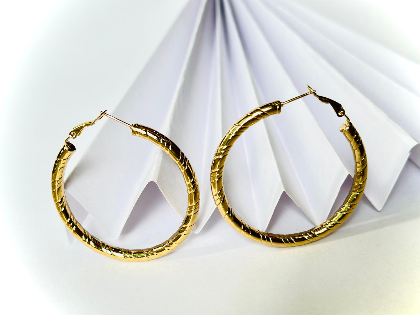 Regal Aureate Hoop Earrings