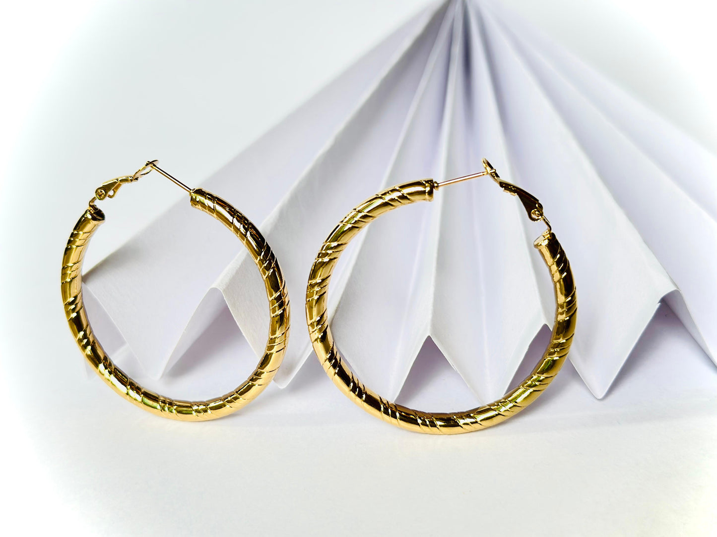 Regal Aureate Hoop Earrings