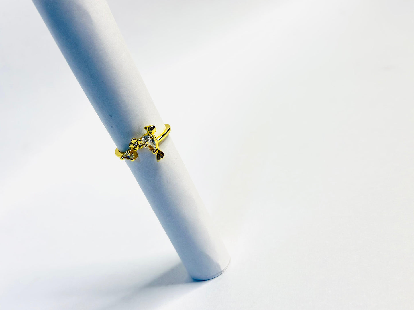 Graceful Elegance Gold-Plated Diamond Ring