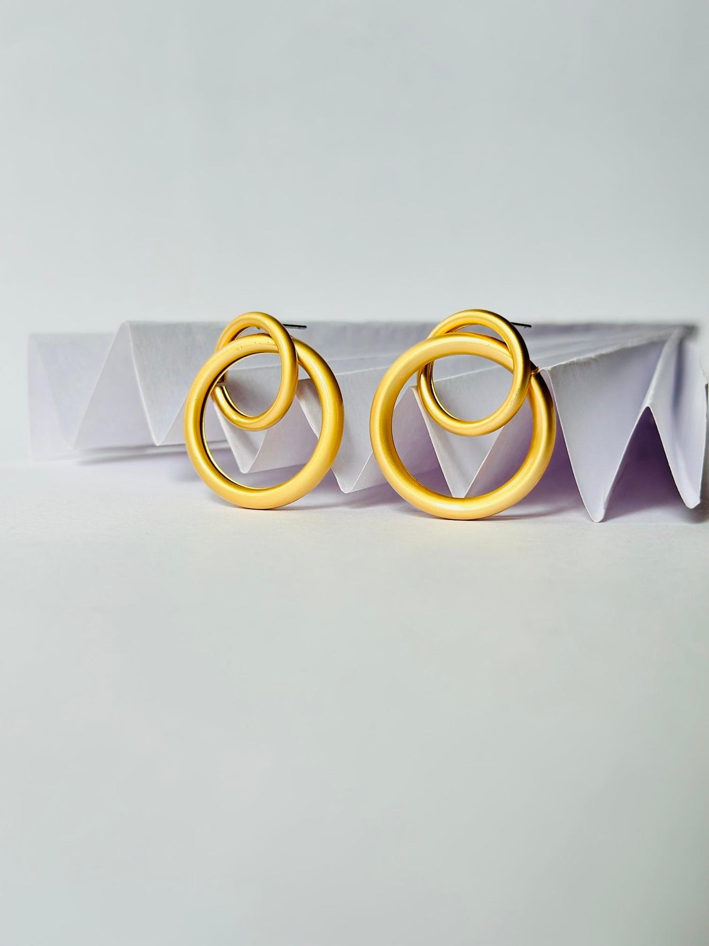 Hoop Earrings – Matte Metallic Finish