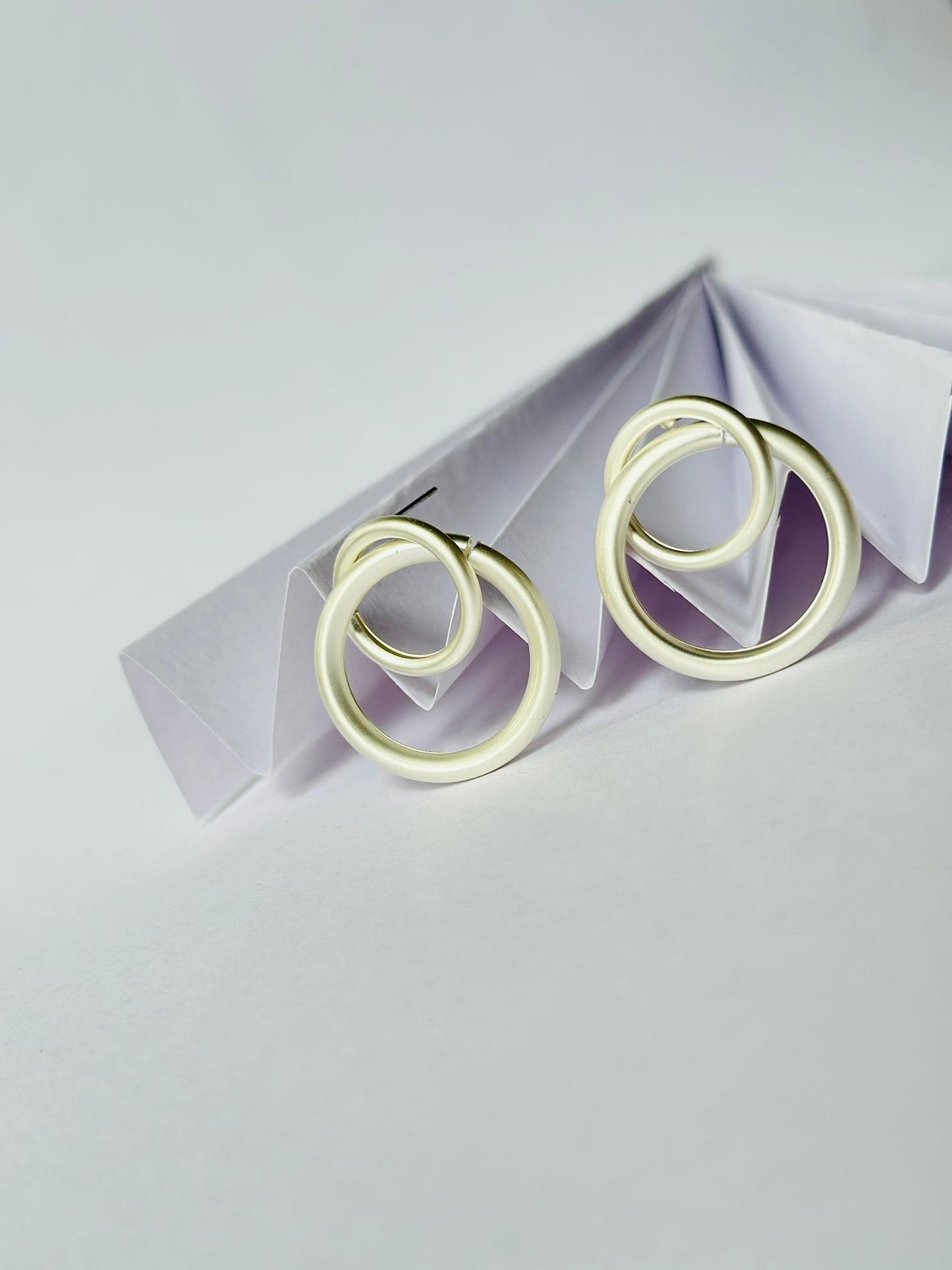 Hoop Earrings – Matte Metallic Finish