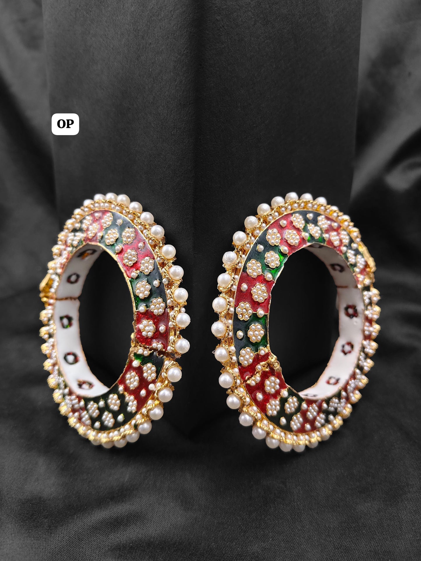 Royal Enamel Pearl Bangles