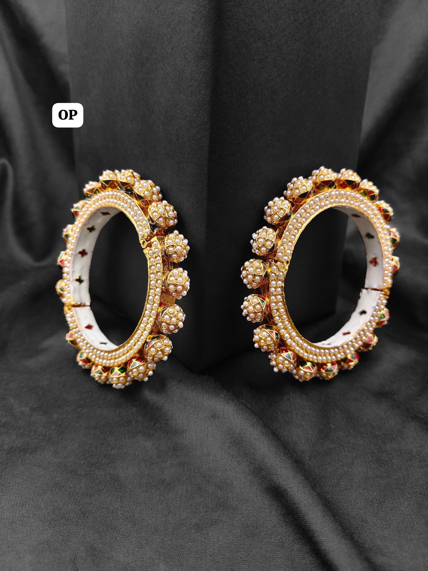 Royal Enamel Pearl Bangles