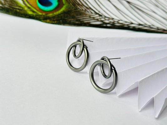 Hoop Earrings – Matte Metallic Finish