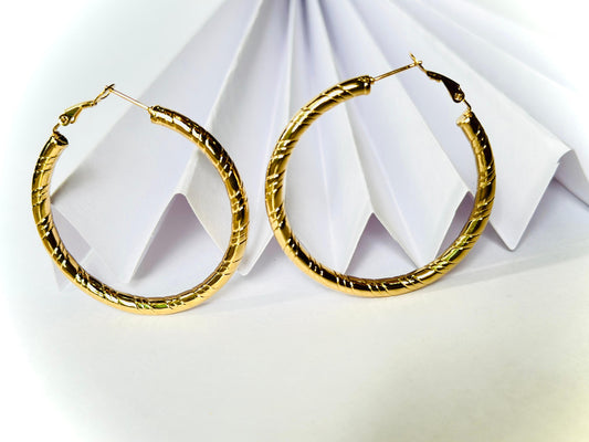 Regal Aureate Hoop Earrings