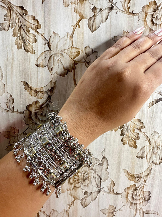 Royal Elegance Silver Charm Bracelet
