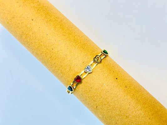 Radiant Hearts Gemstone Bracelet