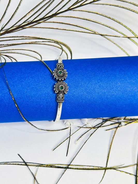 Oxidised Floral Bracelet