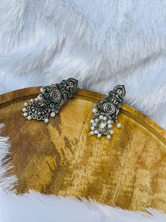 Oxidised Drop Earrings