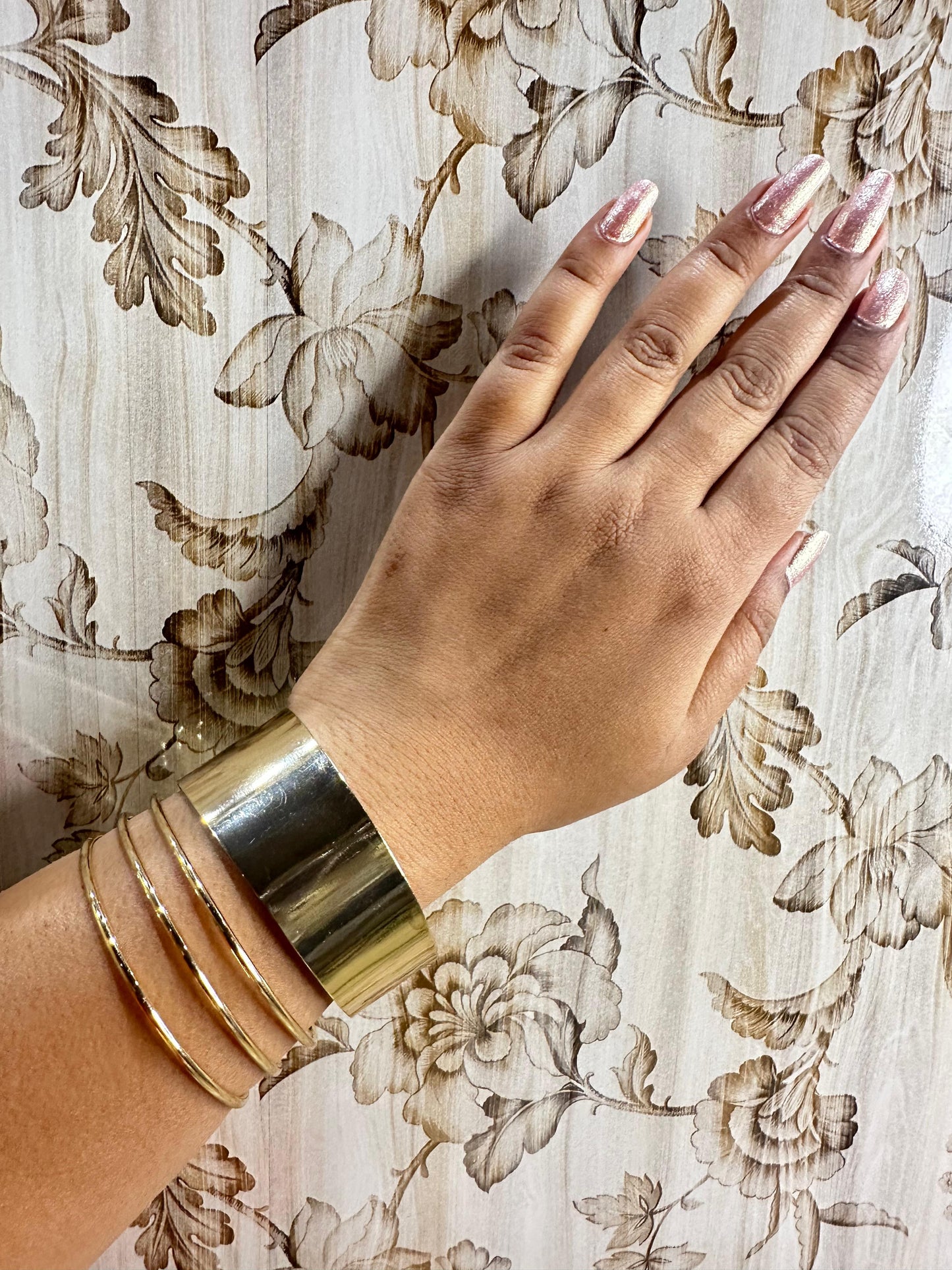 Elegant Spiral Gold Cuff Bracelet