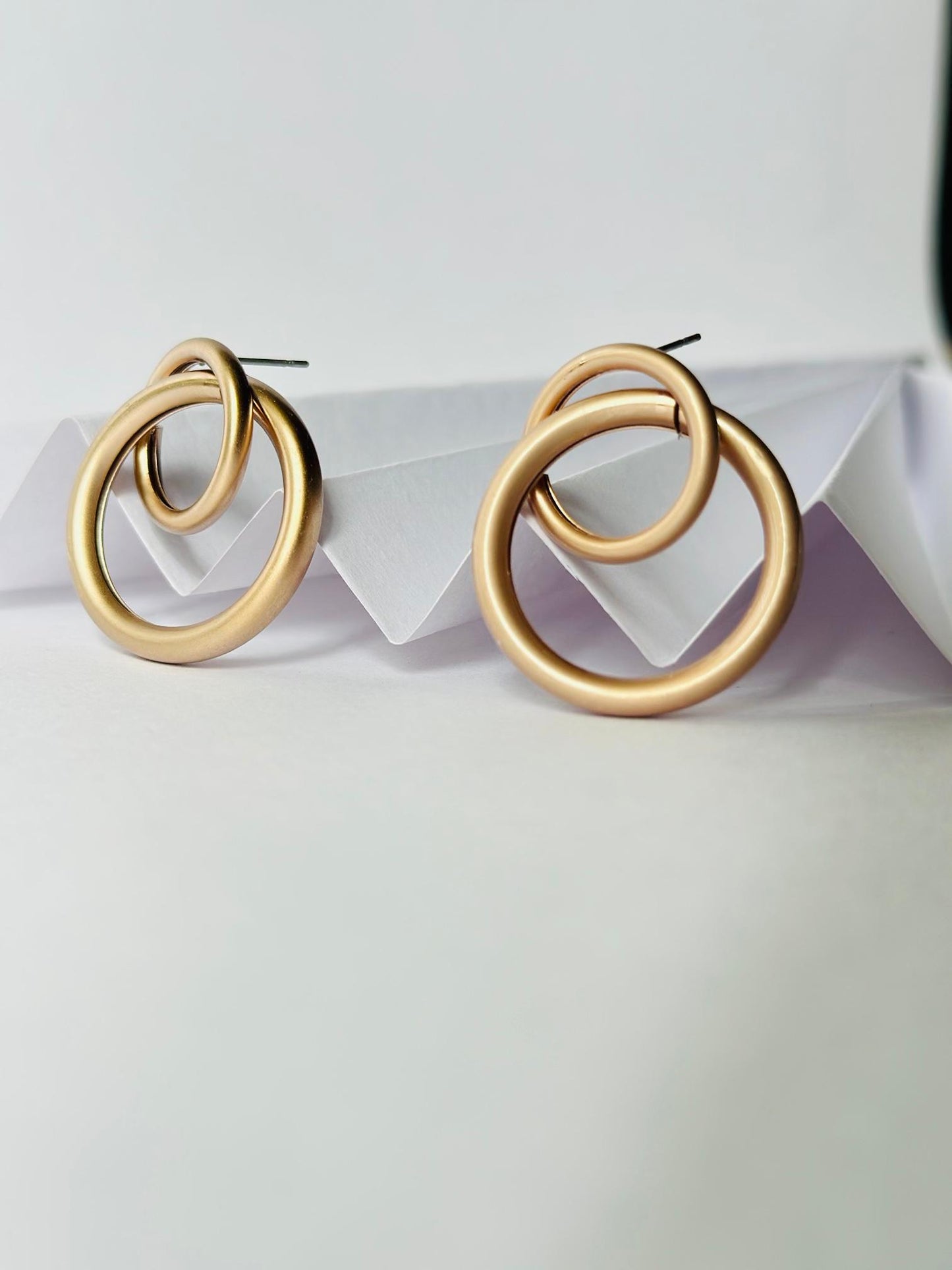 Hoop Earrings – Matte Metallic Finish