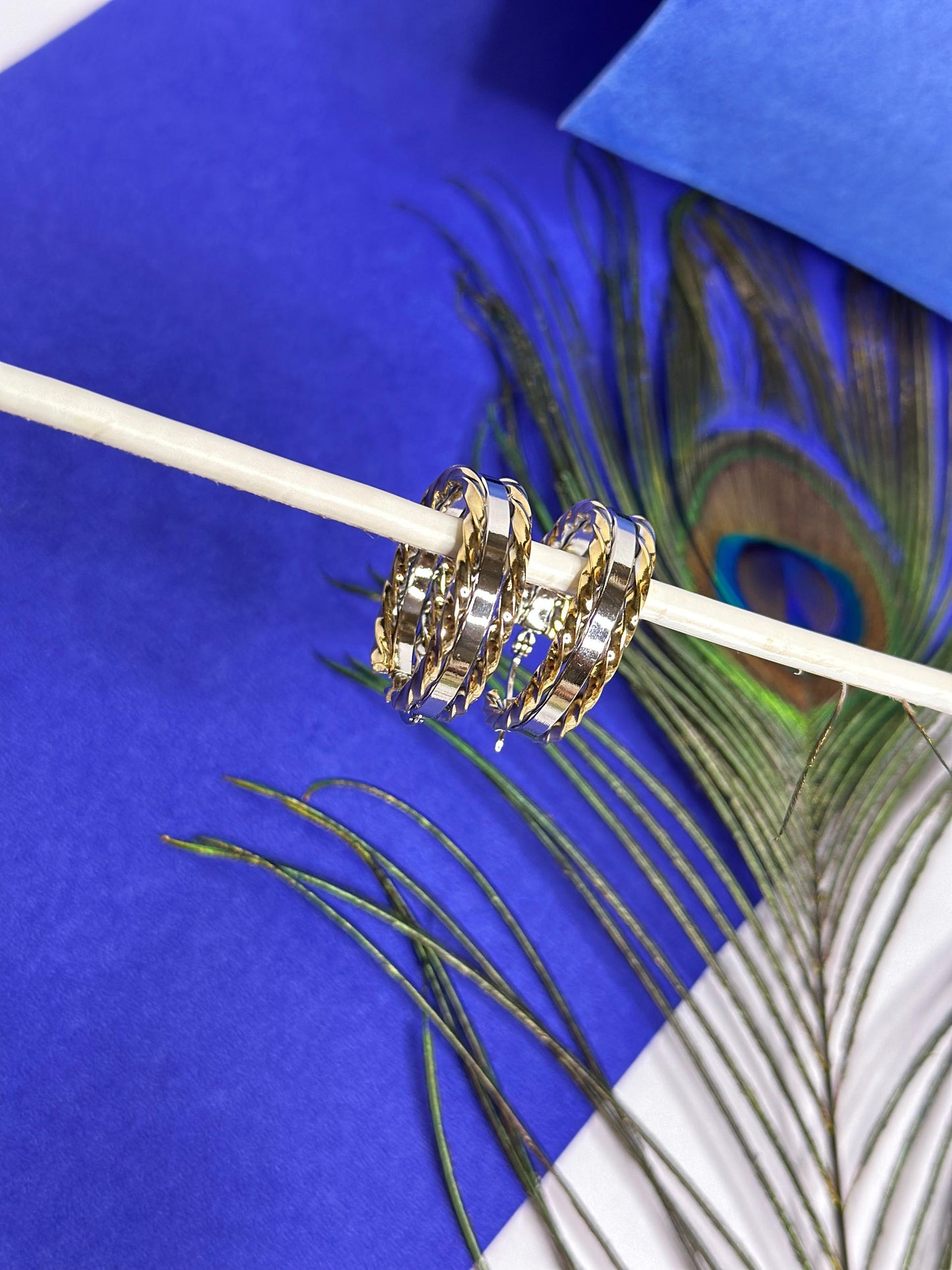 Golden Twist Hoop Earrings