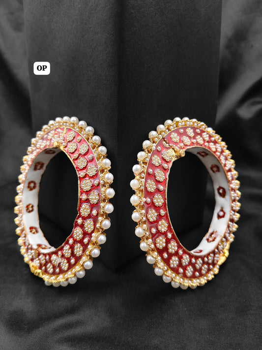 Royal Enamel Pearl Bangles