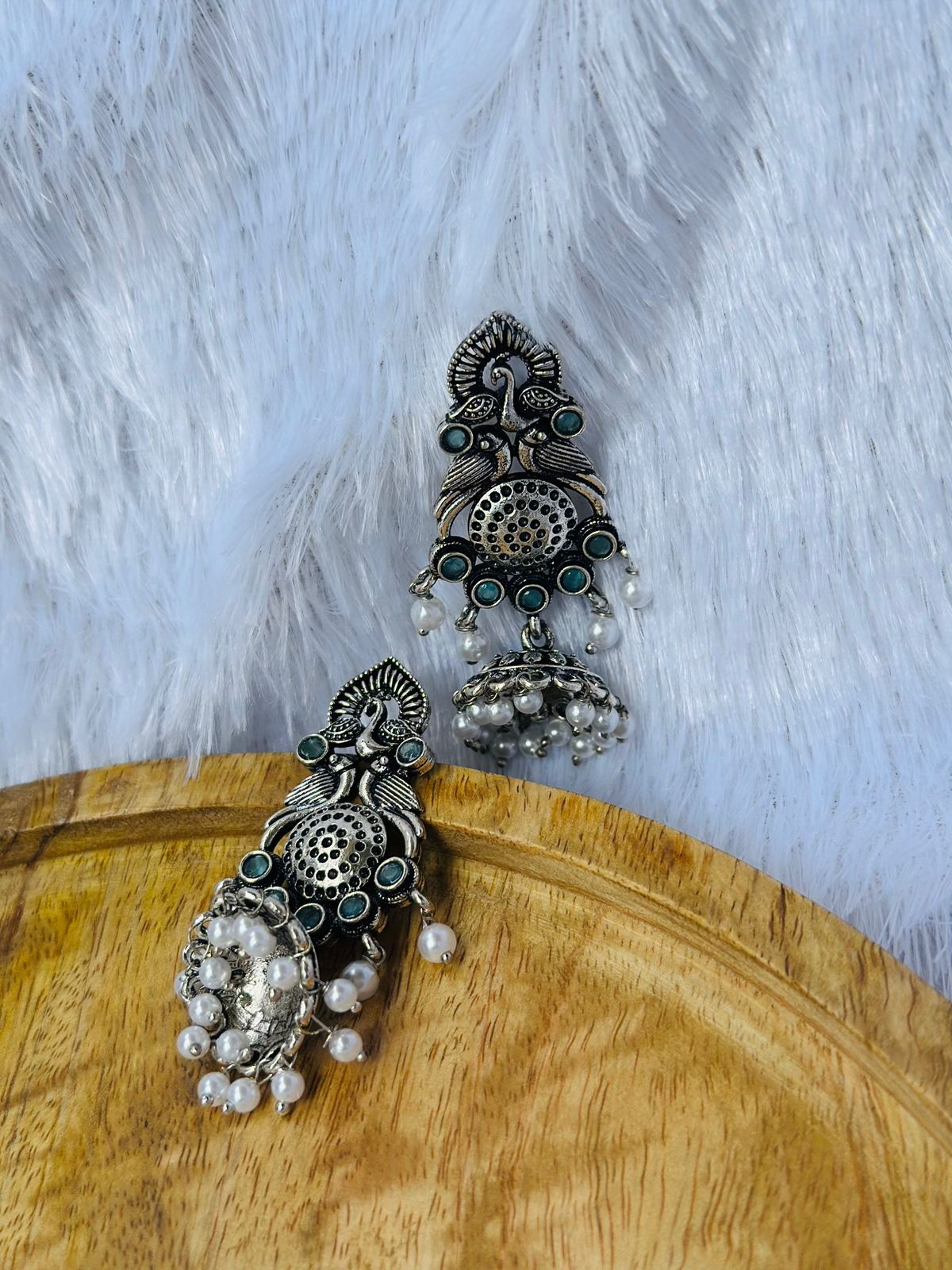 Oxidised Drop Earrings